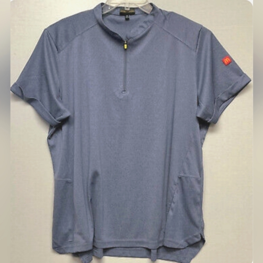 McDonald's Crew Performance Zip Polo Top Medium New Without Tags